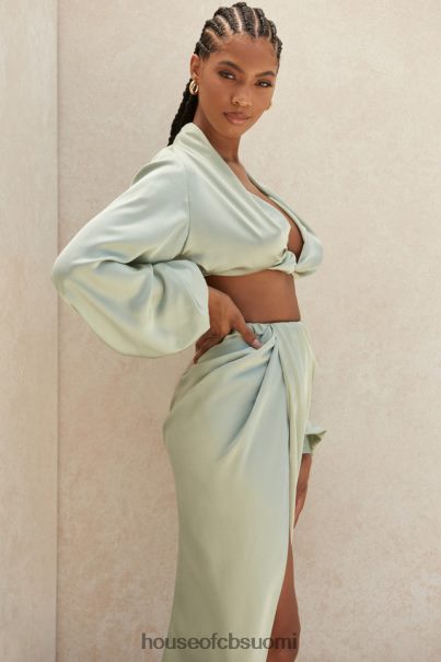House of CB tosca salvia silkkinen satiininen uppopusero Z000Z807 vaatetus