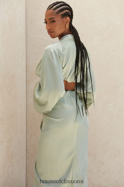 House of CB tosca salvia silkkinen satiininen uppopusero Z000Z807 vaatetus