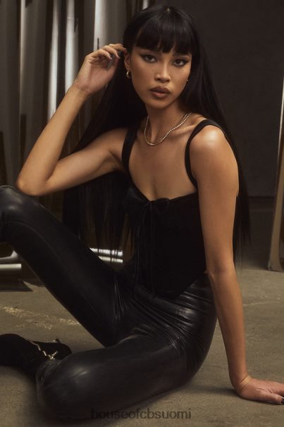 House of CB Aayla Black Velvet Cupped Corset Top Z000Z99 vaatetus