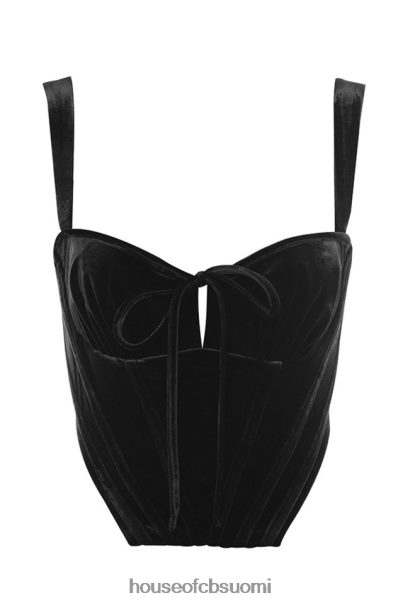 House of CB Aayla Black Velvet Cupped Corset Top Z000Z99 vaatetus