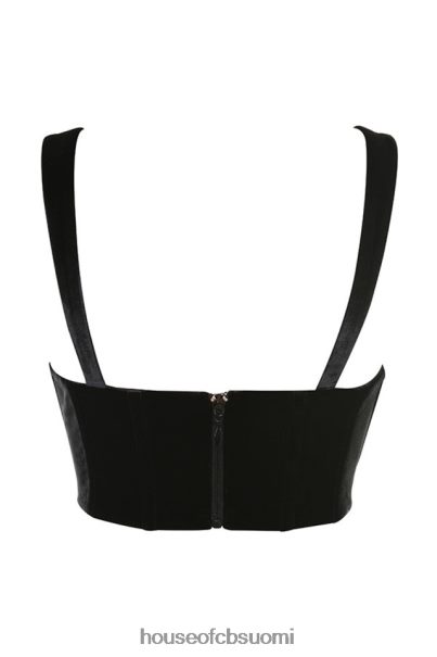 House of CB Aayla Black Velvet Cupped Corset Top Z000Z99 vaatetus