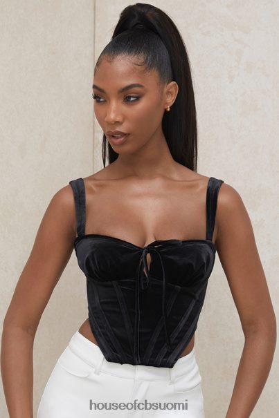 House of CB Aayla Black Velvet Cupped Corset Top Z000Z99 vaatetus