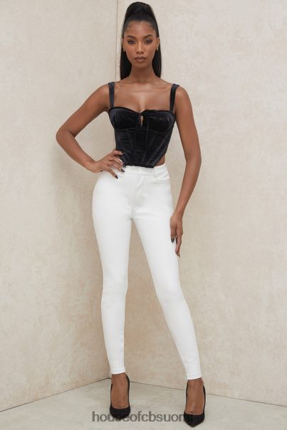House of CB Aayla Black Velvet Cupped Corset Top Z000Z99 vaatetus