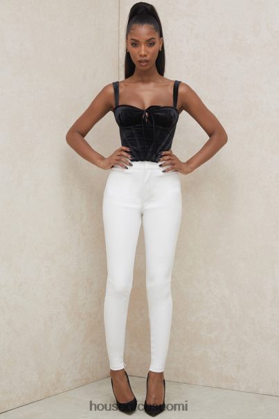 House of CB Aayla Black Velvet Cupped Corset Top Z000Z99 vaatetus