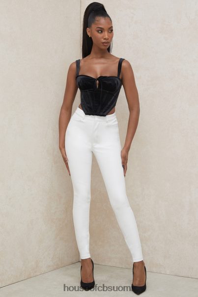 House of CB Aayla Black Velvet Cupped Corset Top Z000Z99 vaatetus
