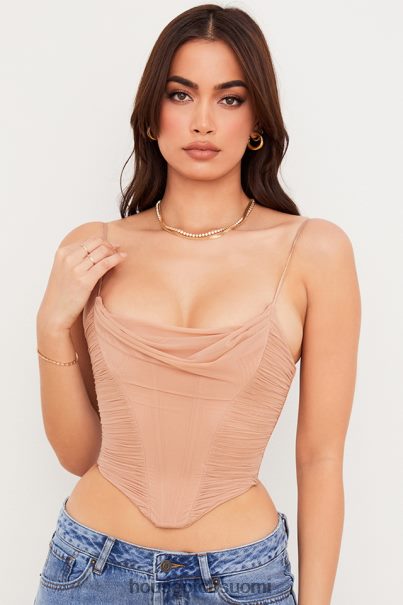 House of CB Lottie beige mesh drape corset Z000Z80 vaatetus