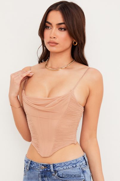 House of CB Lottie beige mesh drape corset Z000Z80 vaatetus