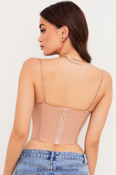 House of CB Lottie beige mesh drape corset Z000Z80 vaatetus