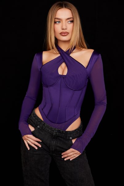 House of CB angharad grape halterneck korsettibody Z000Z74 vaatetus