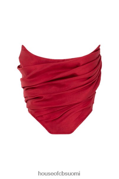 House of CB ari red taffeta draped korsetti Z000Z95 vaatetus