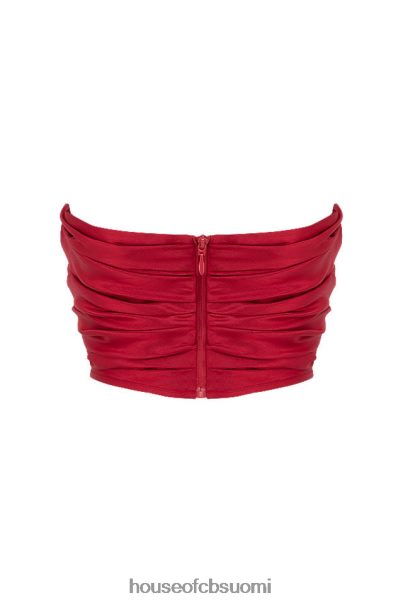 House of CB ari red taffeta draped korsetti Z000Z95 vaatetus