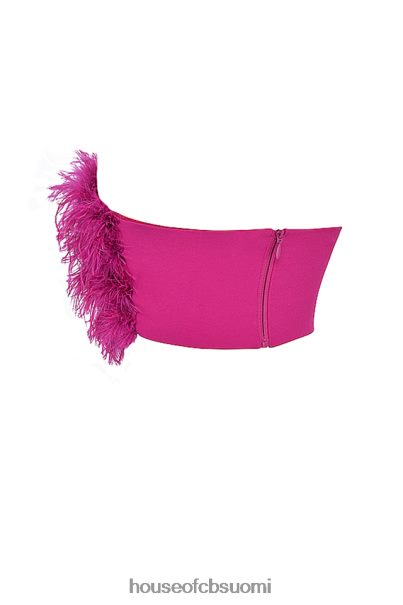 House of CB fenella kuuma pinkki trimmattu bandeau Z000Z698 vaatetus