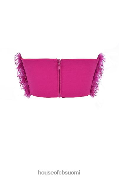 House of CB fenella kuuma pinkki trimmattu bandeau Z000Z698 vaatetus