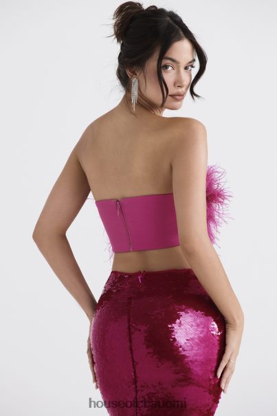 House of CB fenella kuuma pinkki trimmattu bandeau Z000Z698 vaatetus