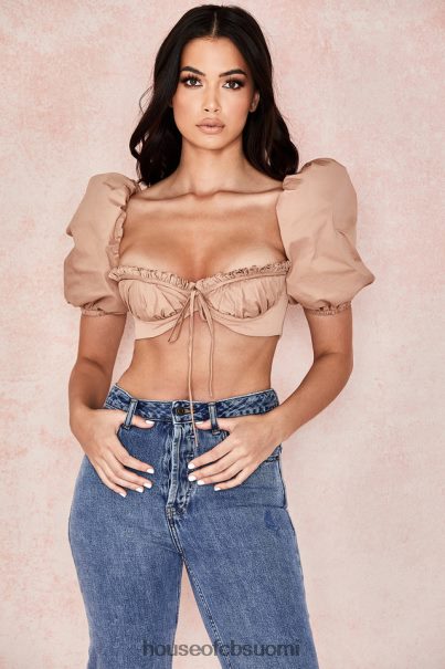House of CB hedy kameli puff sleeve bralet Z000Z107 vaatetus
