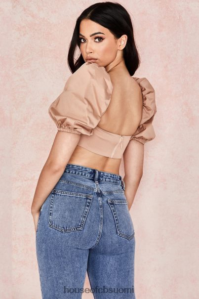 House of CB hedy kameli puff sleeve bralet Z000Z107 vaatetus