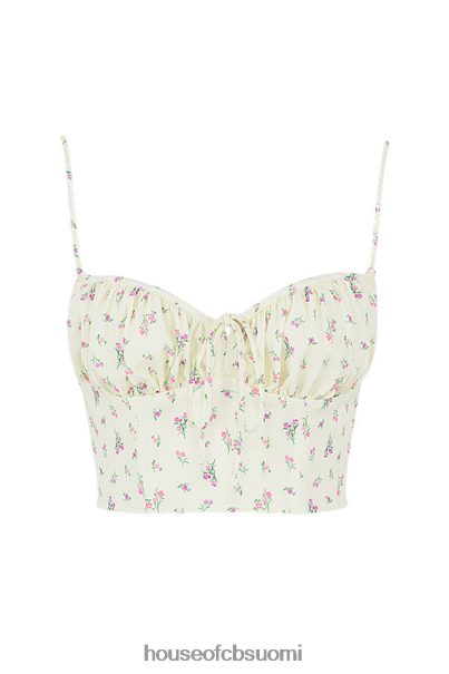 House of CB lilibeth lemon ditsy kukkainen kerätty bustier toppi Z000Z88 vaatetus