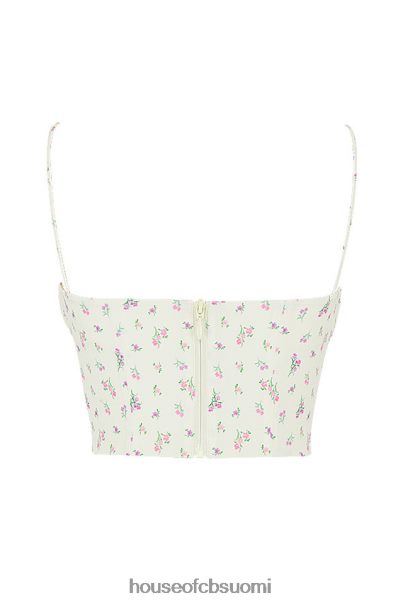 House of CB lilibeth lemon ditsy kukkainen kerätty bustier toppi Z000Z88 vaatetus