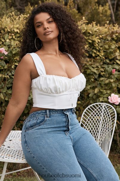 House of CB noemi white blouson korsettitoppi Z000Z104 vaatetus
