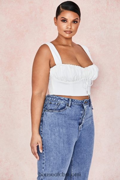 House of CB noemi white blouson korsettitoppi Z000Z104 vaatetus
