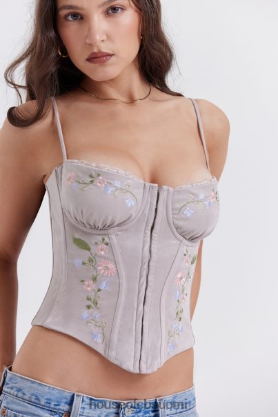 House of CB petunia vaalea laventeli kirjailtu korsetti Z000Z26 vaatetus