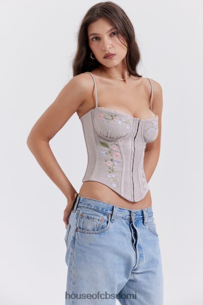 House of CB petunia vaalea laventeli kirjailtu korsetti Z000Z26 vaatetus