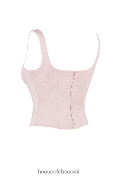 House of CB rafa pink kukkainen satiininen pitkäsiimakorsetti Z000Z34 vaatetus