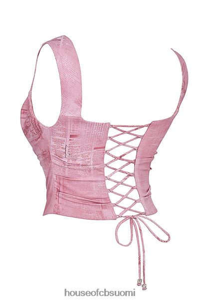 House of CB una pink print korsetti Z000Z12 vaatetus