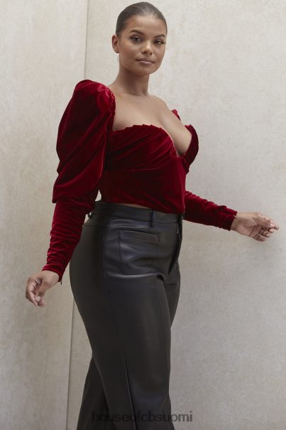 House of CB valerie wine sametti pitkähihainen korsetti Z000Z101 vaatetus