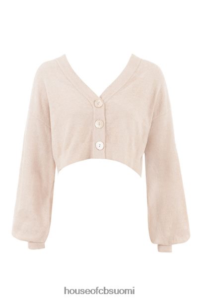 House of CB Meryl Cream -rajattu boxy neuletakki Z000Z783 vaatetus