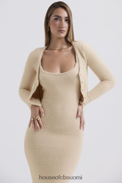 House of CB gene beige pehmeä pörröinen neuletakki Z000Z657 vaatetus