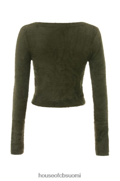 House of CB gene khaki pehmeä pörröinen neuletakki Z000Z658 vaatetus