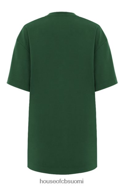 House of CB quinn vihreä ylisuuri puuvillajersey-t-paita Z000Z789 vaatetus
