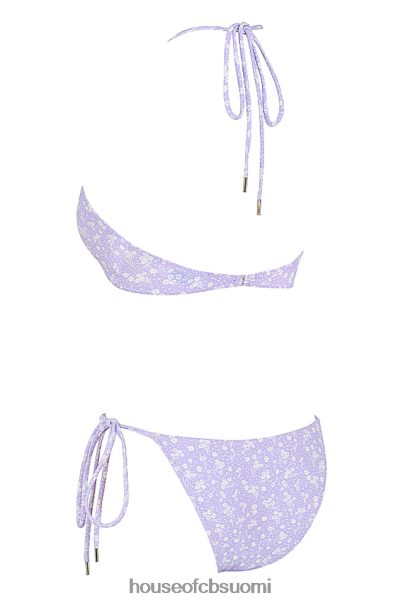House of CB liira lila kukkaprintti käänteinen kolmio bikinit Z000Z1240 vaatetus