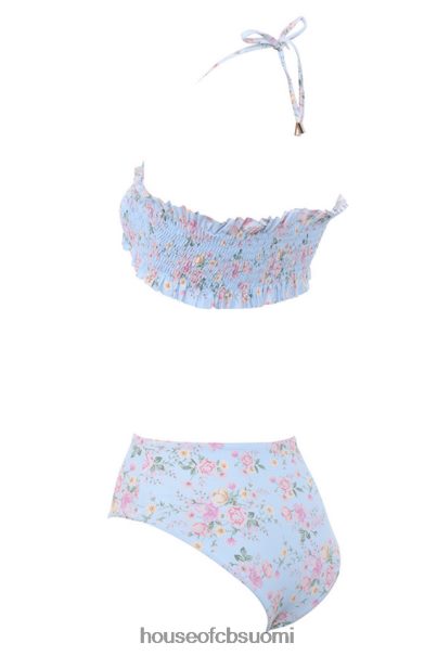 House of CB perdita sininen kukkaprintti shirred bikinit Z000Z1246 vaatetus