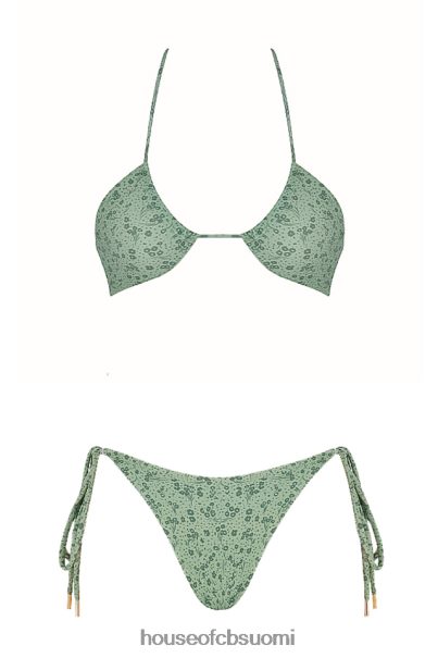 House of CB liiran vihreä kukkainen käänteinen kolmio bikinit Z000Z1241 vaatetus