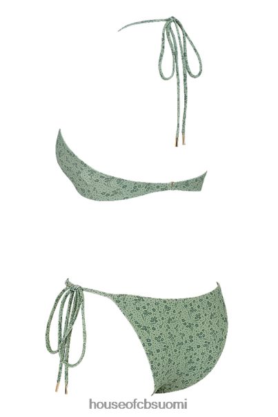 House of CB liiran vihreä kukkainen käänteinen kolmio bikinit Z000Z1241 vaatetus